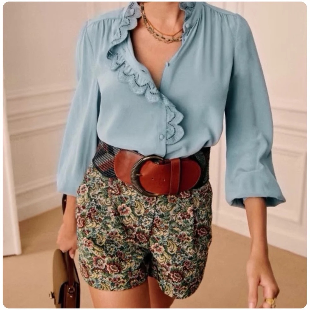 SÉZANE Millow Shorts - Floral Jacquard